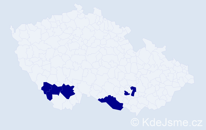 Jméno: 'Berenike', počet výskytů 5 v celé ČR