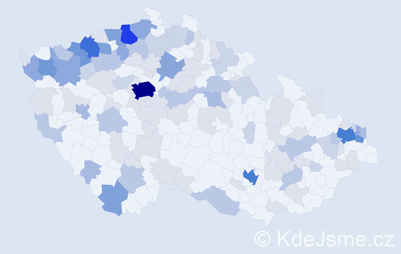 Jméno: 'Arpád', počet výskytů 300 v celé ČR