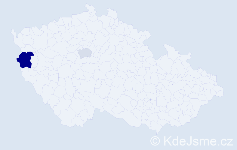 Jméno: 'Sanh', počet výskytů 2 v celé ČR