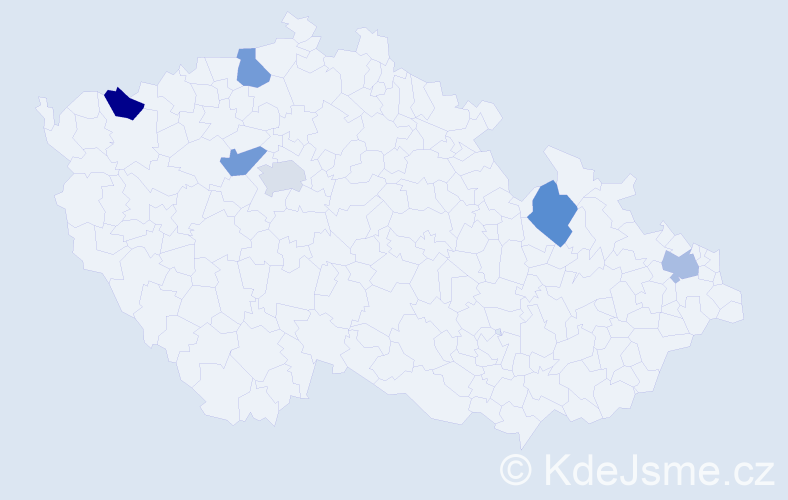 Jméno: 'Nhung', počet výskytů 6 v celé ČR