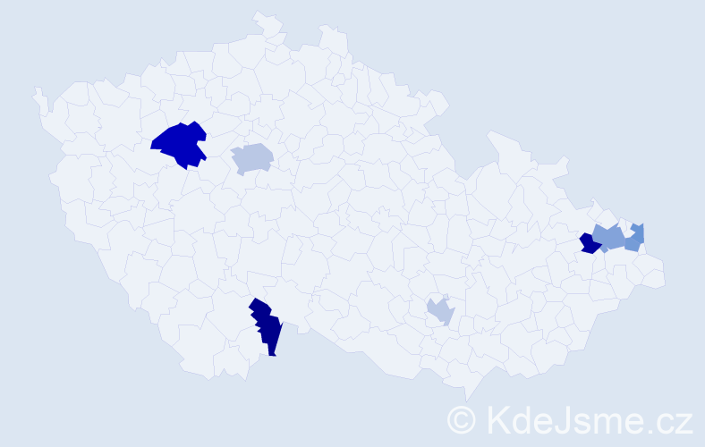 Jméno: 'Astrida', počet výskytů 12 v celé ČR