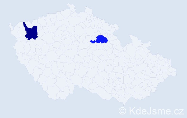 Jméno: 'Radka Barbora', počet výskytů 2 v celé ČR
