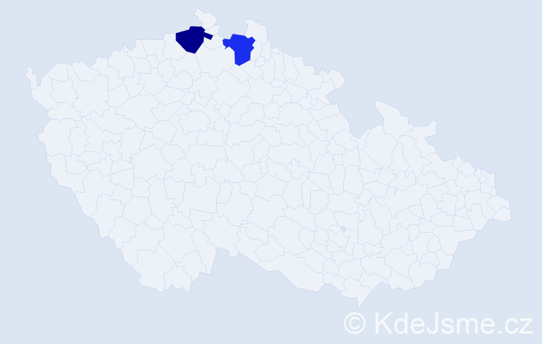 Jméno: 'Zija', počet výskytů 2 v celé ČR