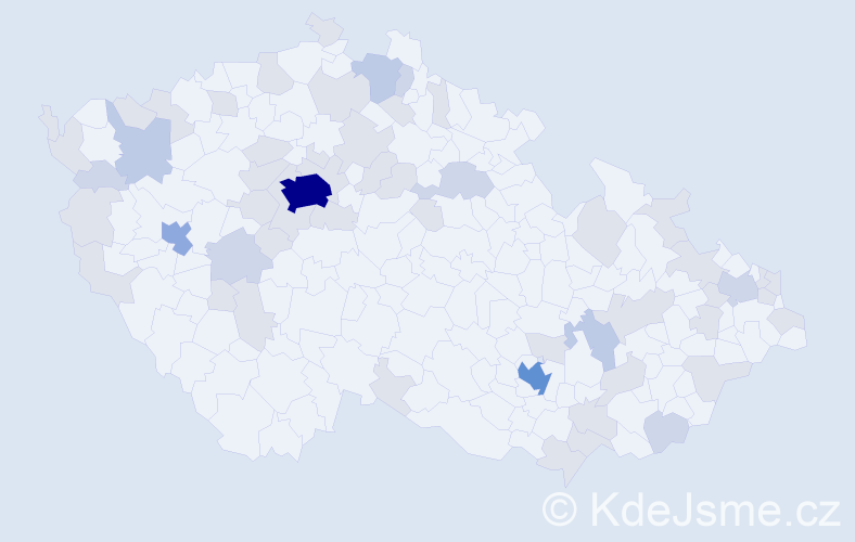 Jméno: 'Carolina', počet výskytů 110 v celé ČR