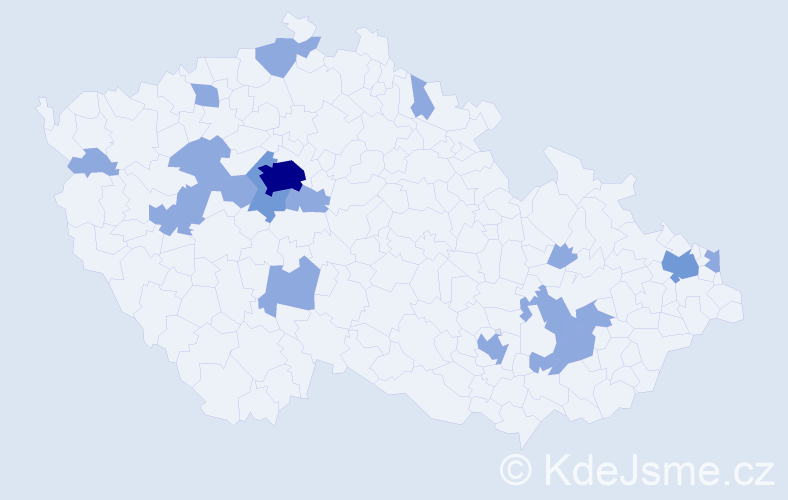 Jméno: 'Jeremy', počet výskytů 28 v celé ČR