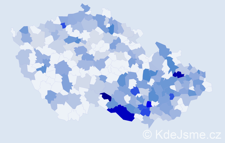 Jméno: 'Vlastimír', počet výskytů 336 v celé ČR