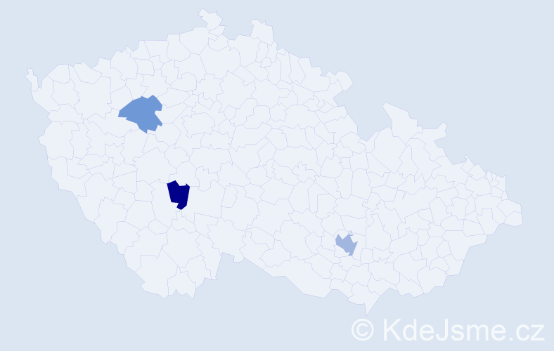 Jméno: 'Priscila', počet výskytů 4 v celé ČR