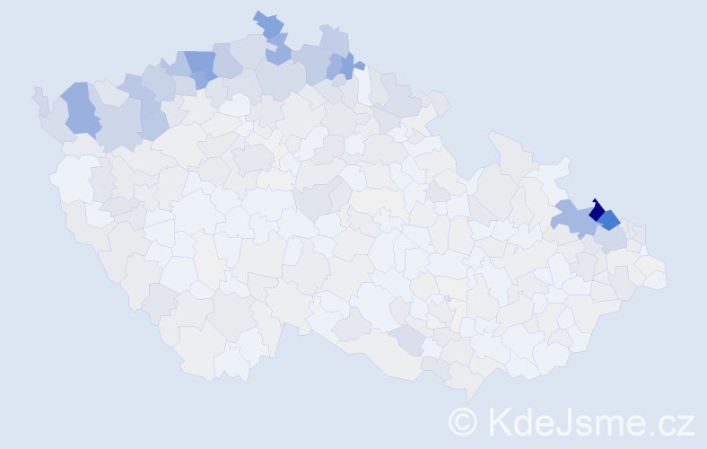 Jméno: 'Krista', počet výskytů 1151 v celé ČR