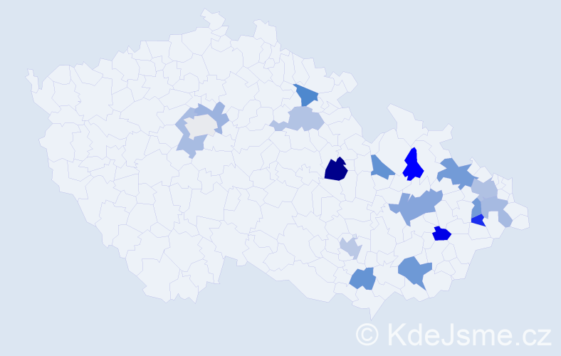 Jméno: 'Nikodém', počet výskytů 24 v celé ČR