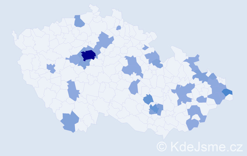 Jméno: 'Bernadeta', počet výskytů 57 v celé ČR