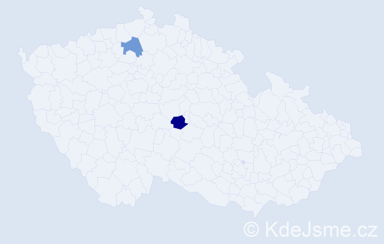 Jméno: 'Khulan', počet výskytů 2 v celé ČR