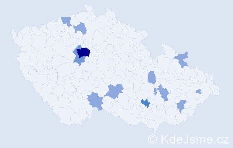 Jméno: 'Sandro', počet výskytů 20 v celé ČR