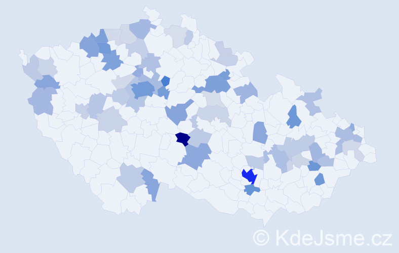 Jméno: 'Mark', počet výskytů 151 v celé ČR