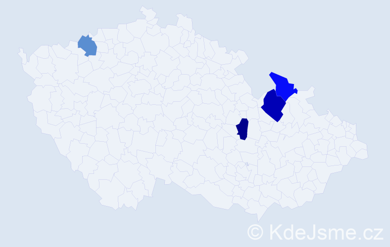 Jméno: 'Helmtraud', počet výskytů 5 v celé ČR