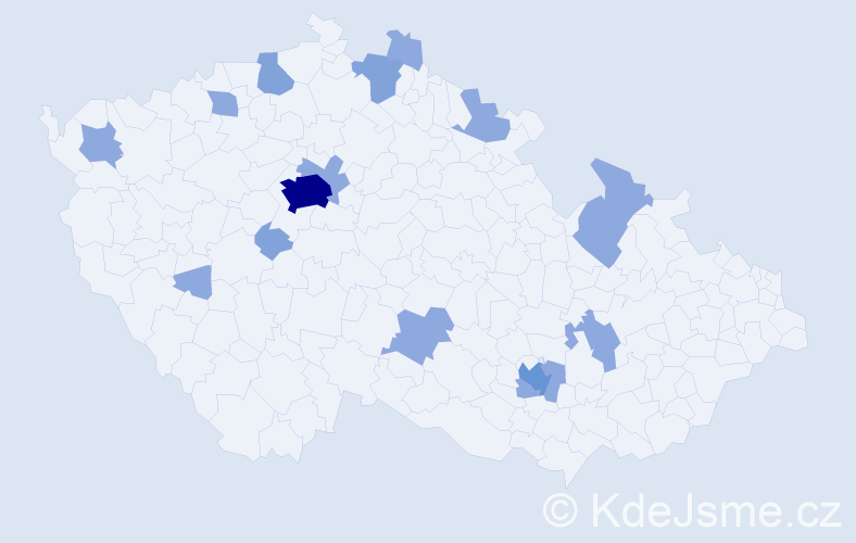 Jméno: 'Florin', počet výskytů 28 v celé ČR