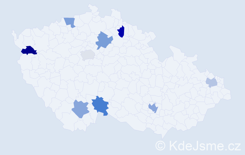 Jméno: 'Martin Daniel', počet výskytů 10 v celé ČR