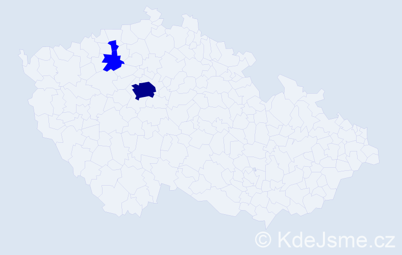 Jméno: 'Lázaro', počet výskytů 4 v celé ČR