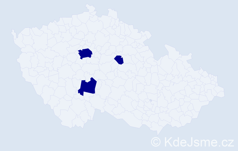 Jméno: 'Kareřina', počet výskytů 3 v celé ČR