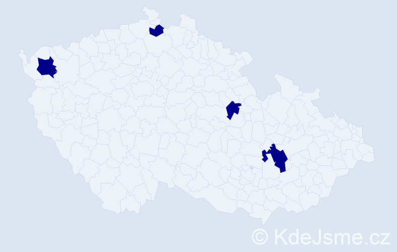 Jméno: 'Elien', počet výskytů 4 v celé ČR