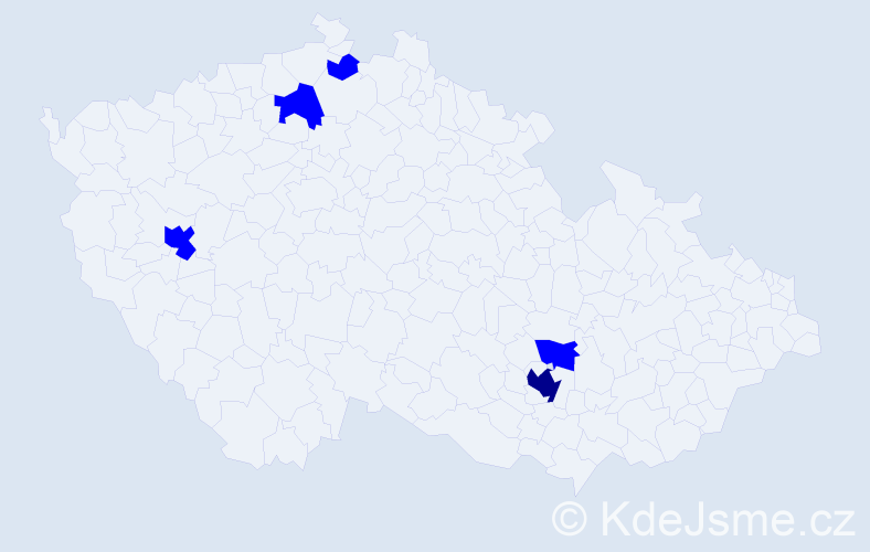 Jméno: 'Batkhuyag', počet výskytů 6 v celé ČR