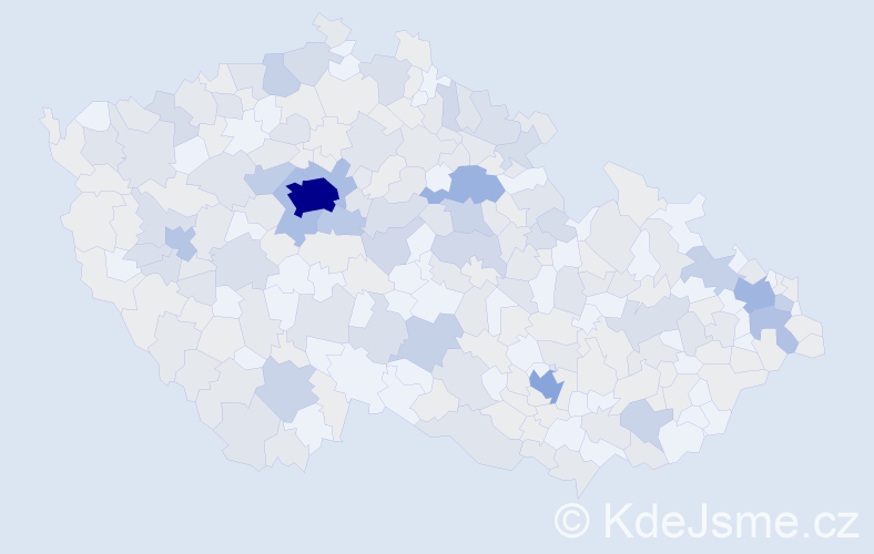 Jméno: 'Evelína', počet výskytů 536 v celé ČR