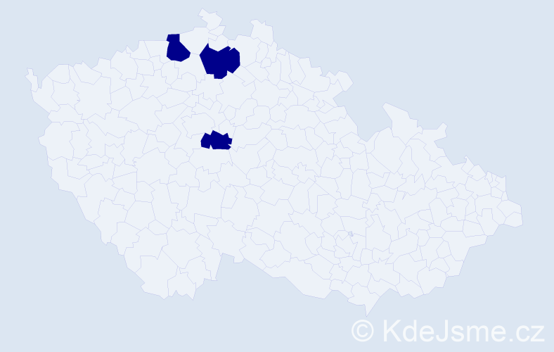 Jméno: 'Natálie Markéta', počet výskytů 3 v celé ČR