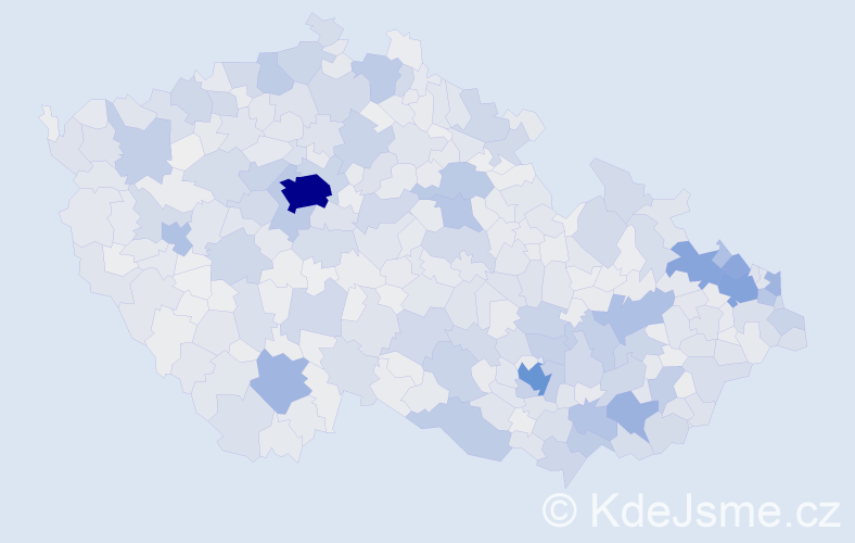 Jméno: 'Hedvika', počet výskytů 6176 v celé ČR