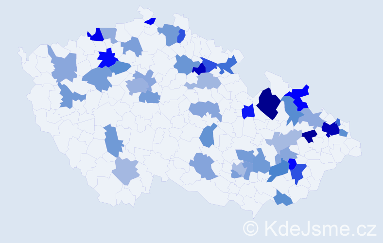 Jméno: 'Ivonka', počet výskytů 73 v celé ČR