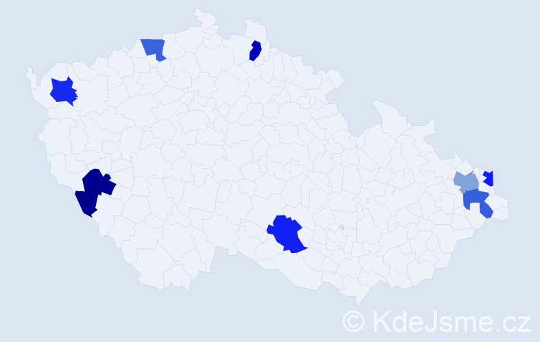 Jméno: 'Alfréda', počet výskytů 8 v celé ČR