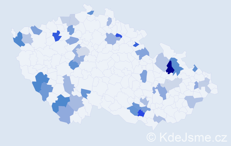 Jméno: 'Elisabeta', počet výskytů 59 v celé ČR