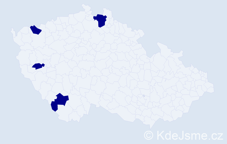 Jméno: 'Trung Nam', počet výskytů 4 v celé ČR