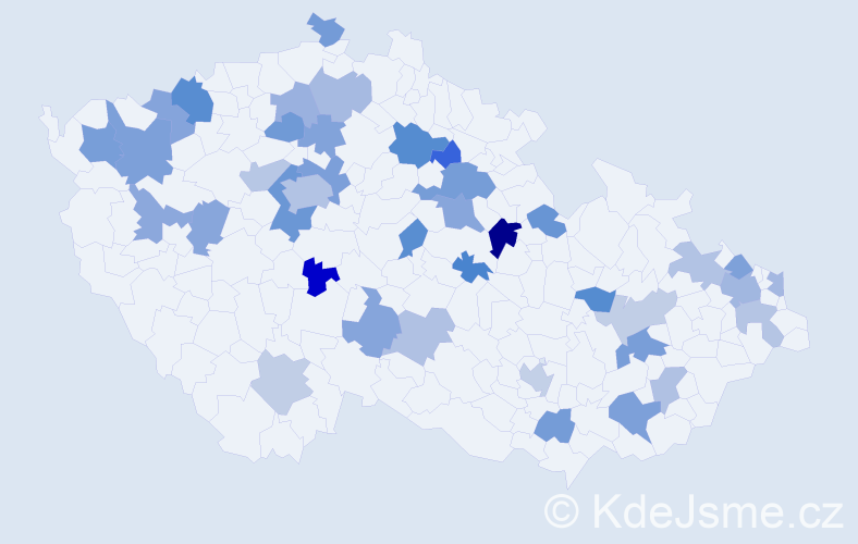 Jméno: 'Melinda', počet výskytů 64 v celé ČR