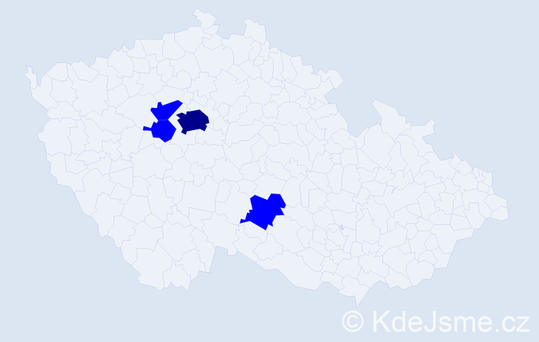 Jméno: 'Efrem', počet výskytů 5 v celé ČR