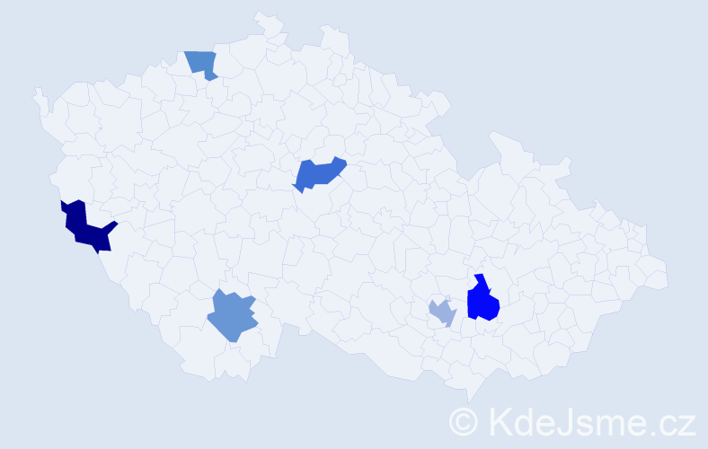 Jméno: 'Davida', počet výskytů 6 v celé ČR