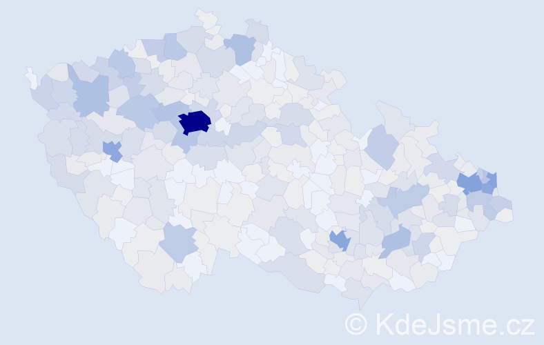 Jméno: 'Evženie', počet výskytů 997 v celé ČR