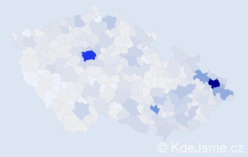 Jméno: 'Táňa', počet výskytů 1731 v celé ČR