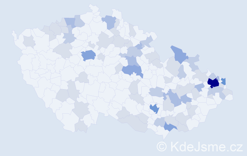 Jméno: 'Justína', počet výskytů 143 v celé ČR