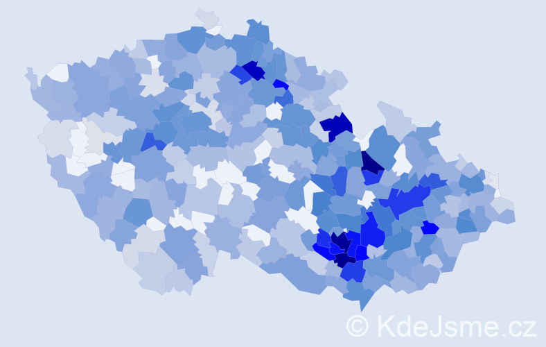 Jméno: 'Radoslava', počet výskytů 1283 v celé ČR