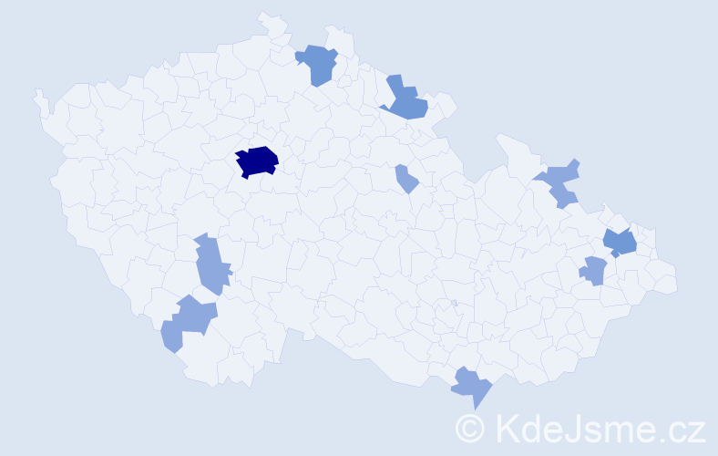 Jméno: 'Svetozar', počet výskytů 18 v celé ČR