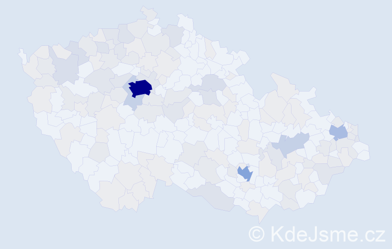 Jméno: 'Marko', počet výskytů 334 v celé ČR