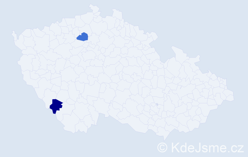 Jméno: 'Ištván', počet výskytů 2 v celé ČR