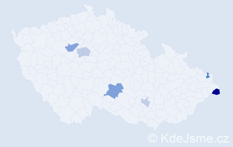 Jméno: 'Anna Magdaléna', počet výskytů 8 v celé ČR