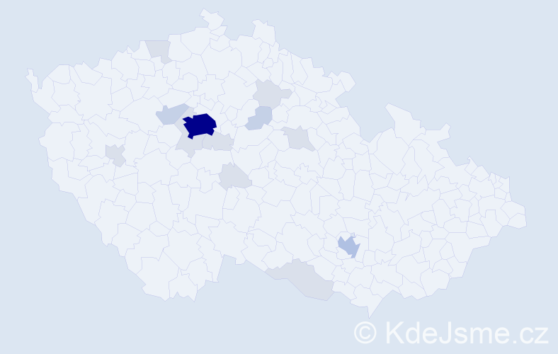 Jméno: 'Inessa', počet výskytů 38 v celé ČR