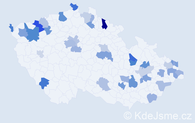 Jméno: 'Astrid', počet výskytů 72 v celé ČR