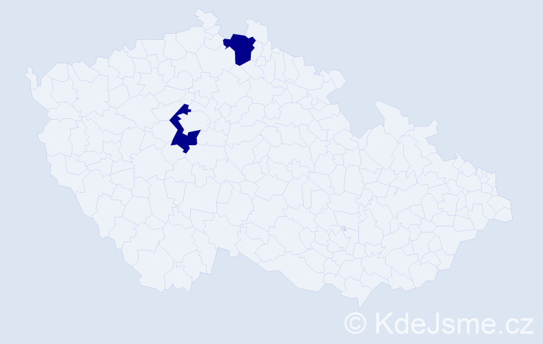 Jméno: 'Veronika Miluše', počet výskytů 2 v celé ČR