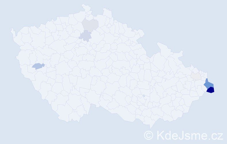 Jméno: 'Grzegorz', počet výskytů 22 v celé ČR