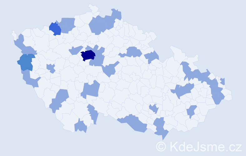 Jméno: 'Antonina', počet výskytů 52 v celé ČR