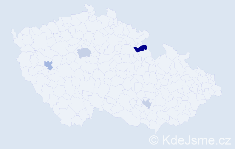 Jméno: 'Nader', počet výskytů 6 v celé ČR