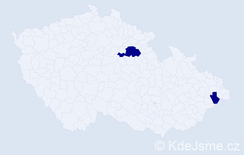 Jméno: 'Steva', počet výskytů 2 v celé ČR