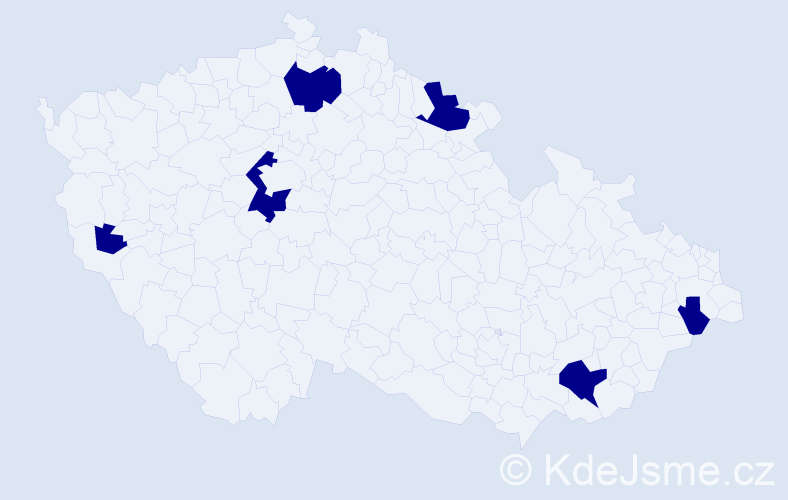 Jméno: 'Theofil', počet výskytů 6 v celé ČR